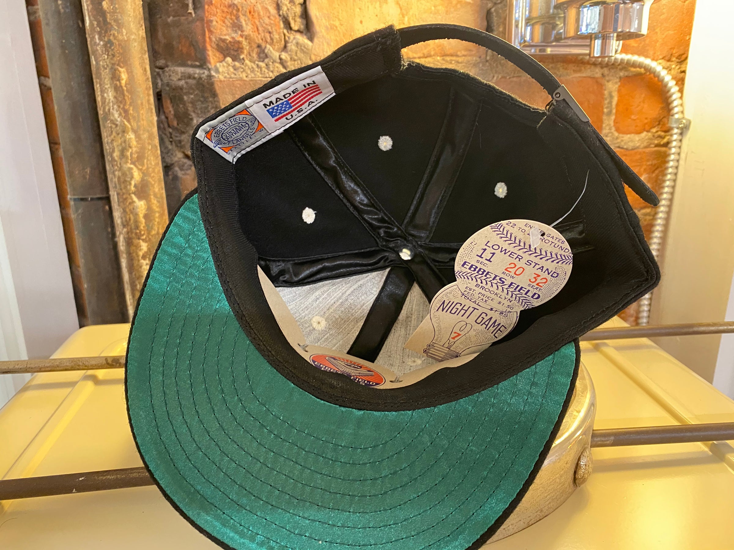 Ballcap - HG Ebbets Field Flannels - black | Hollow Ground